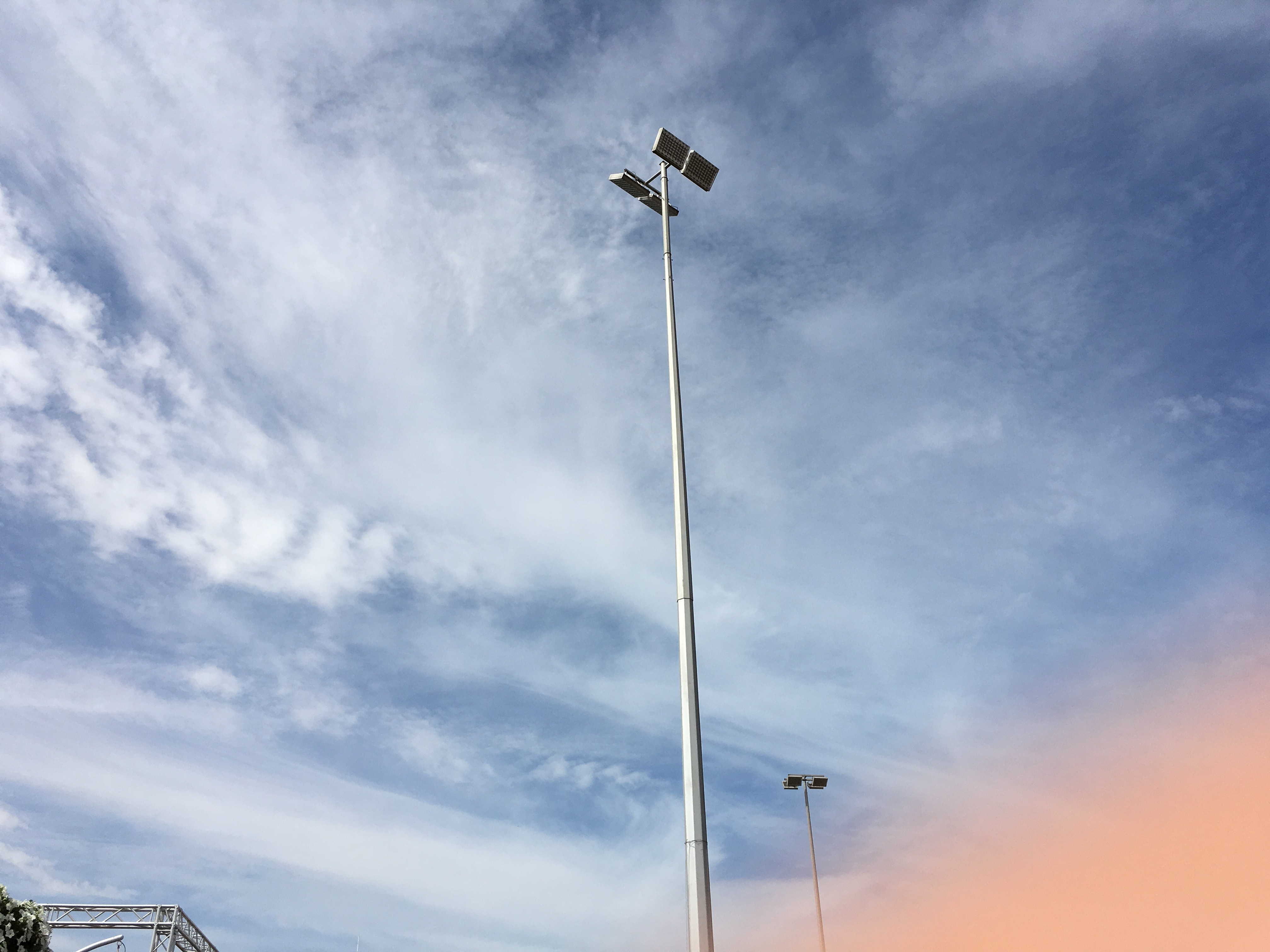 RAL Painted Conical High Mast Light Pole , Steel Electric Pole H25m Q235