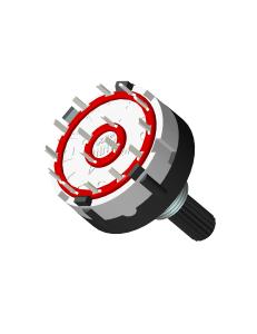 Wholesale RS266 26mm Electronic Rotary Switch 2P4T Band For Channel Control from china suppliers