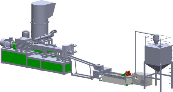 Buy cheap Electrcial Heating Polyester Recycling Machine Customerized Pet Recycling Plant 500kg/Hr from wholesalers