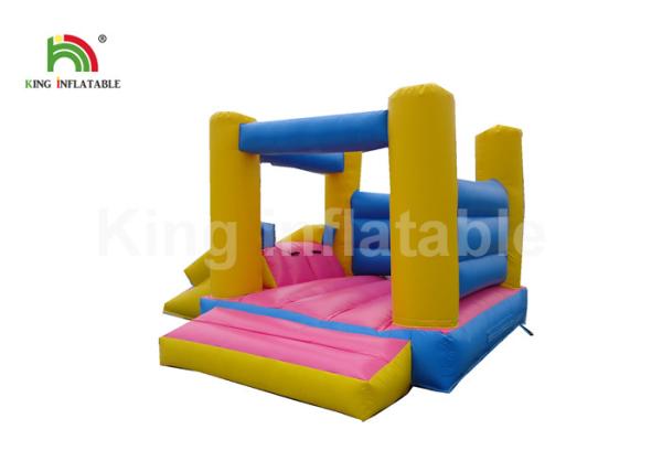 Buy cheap 0.55 mm PVC Tarpaulin Commercial Bounce Houses With Slide Ocean Blue Color from wholesalers
