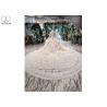 Buy cheap Irregular Ladies Bridal Dress , Beaded Ball Gown Wedding Dress Two Layer Trailing from wholesalers