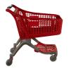 Buy cheap Red All Plastic Shopping Trolley Lightweight Supermarket Grocery Store Shopping Cart 220L from wholesalers
