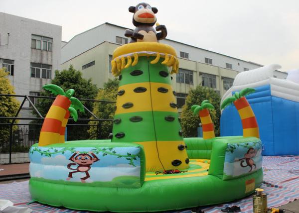 Commercial Grade Inflatable Rock Climbing Wall / Monkey Jungle Inflatable
