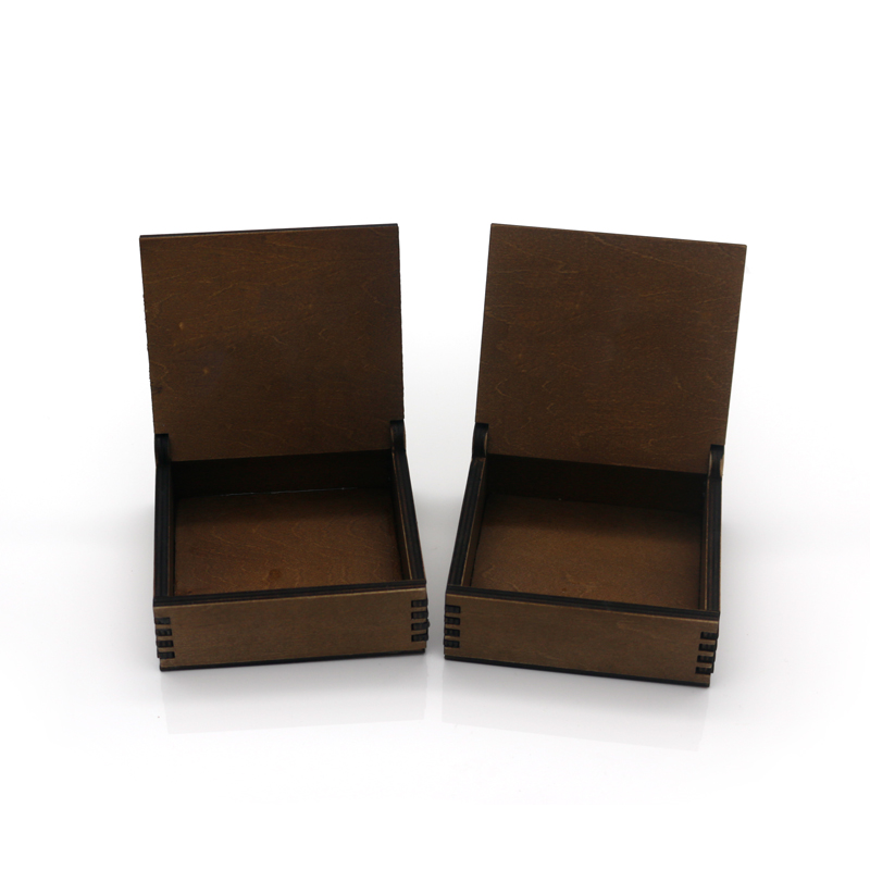 102mm Plywood Wooden Jewelry Storage Box Decorative Storage Treasure Pack Box