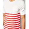 Buy cheap Cool Mens Striped Short Sleeve Shirt , Oversized Workout Shirt Machine Wash from wholesalers