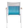 Buy cheap Aluminum Outdoor Textilene Teak Wood Armrest Dining Chairs For Restaurant from wholesalers