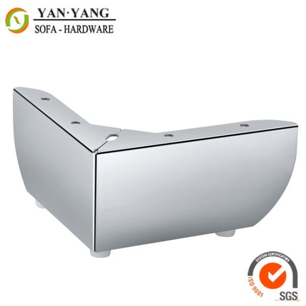 Quality 80mm high glossy shiny chrome sofa legs metal furniture legs SL-107 for sale