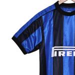 Inter Milan 1999 Retro Home Football Jersey Classic Blue and Black Stripes
