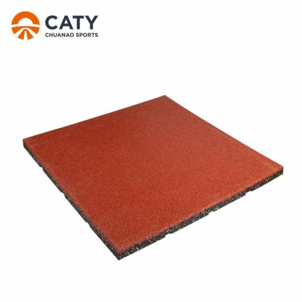 Buy cheap Red Square Playground Rubber Mulch , Shock Absorbing Outdoor Play Area Flooring from wholesalers