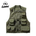 Casual Cardigan Waistcoats Travel Camouflage Mesh Utility Photography Tactics