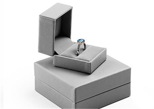 Buy cheap Hinge Wood Ring Jewelry Box Case Grey Gift Packaging Custom Luxury Handmade from wholesalers