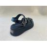 Buy cheap Fashion Black Velvet Platform Sandals Bright Surface Summer from wholesalers