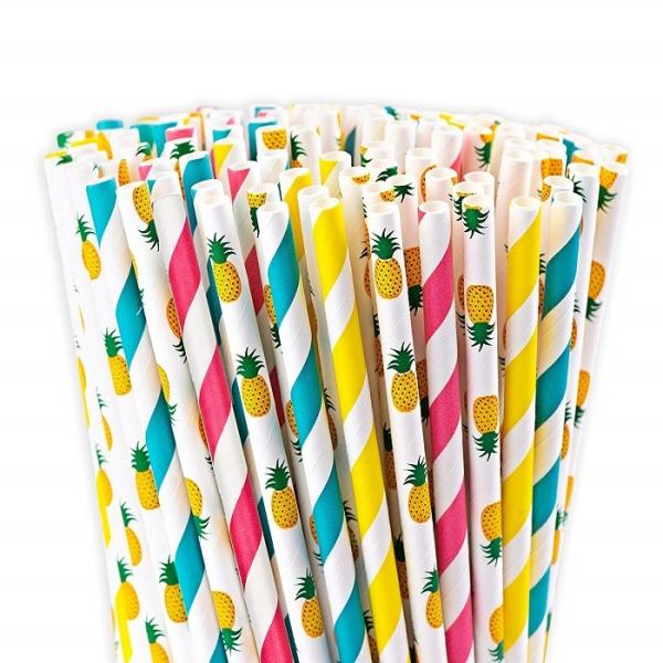 Buy cheap Food Grade Bleached Coloured Paper Straws With Harmless Non Toxic Ink from wholesalers