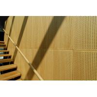 Buy cheap Auditorium Melamine Surface Perforated Wood Sheets / Music Studio Acoustic product
