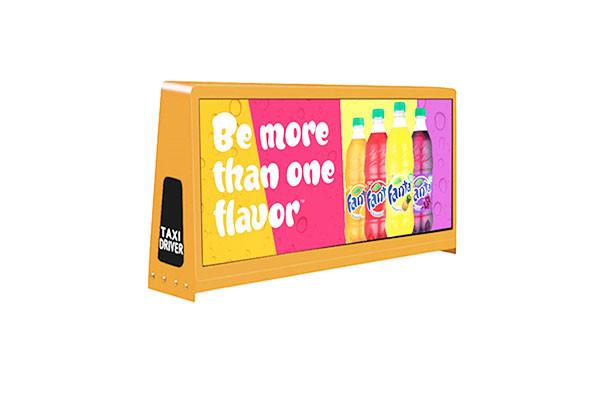 Buy cheap Waterproof Car LED Sign Display , Outdoor Full Color Taxi Roof Screen Double Side from wholesalers