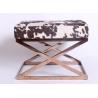 Buy cheap 2018 new design metal base upholstery bench/ottoman for hotel &home,metal base ottoman from wholesalers