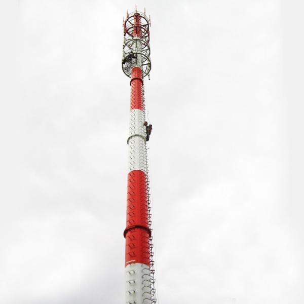 Buy cheap 280 KM/H Flange Joint Steel Monopole Tower from wholesalers
