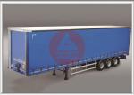 Blue Color Curtain Side Flatbed PVC Tarpaulin High Strength Steel Structure High