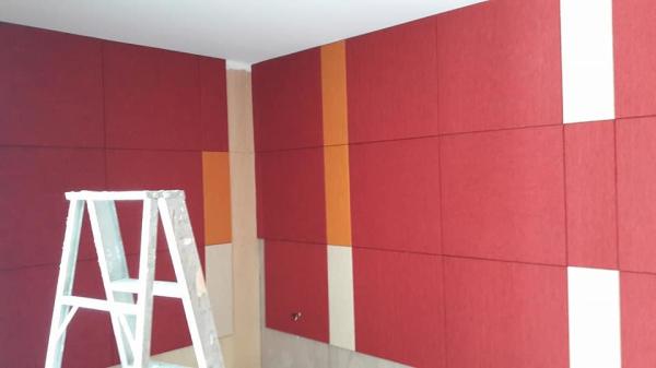 Colorful Fabric Wrapped Acoustic Panel Fiberglass Board Sound Absorbing