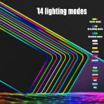800*300*4mm Colorful LED RGB Mouse Pad Waterproof Wireless Charge Gaming Mouse