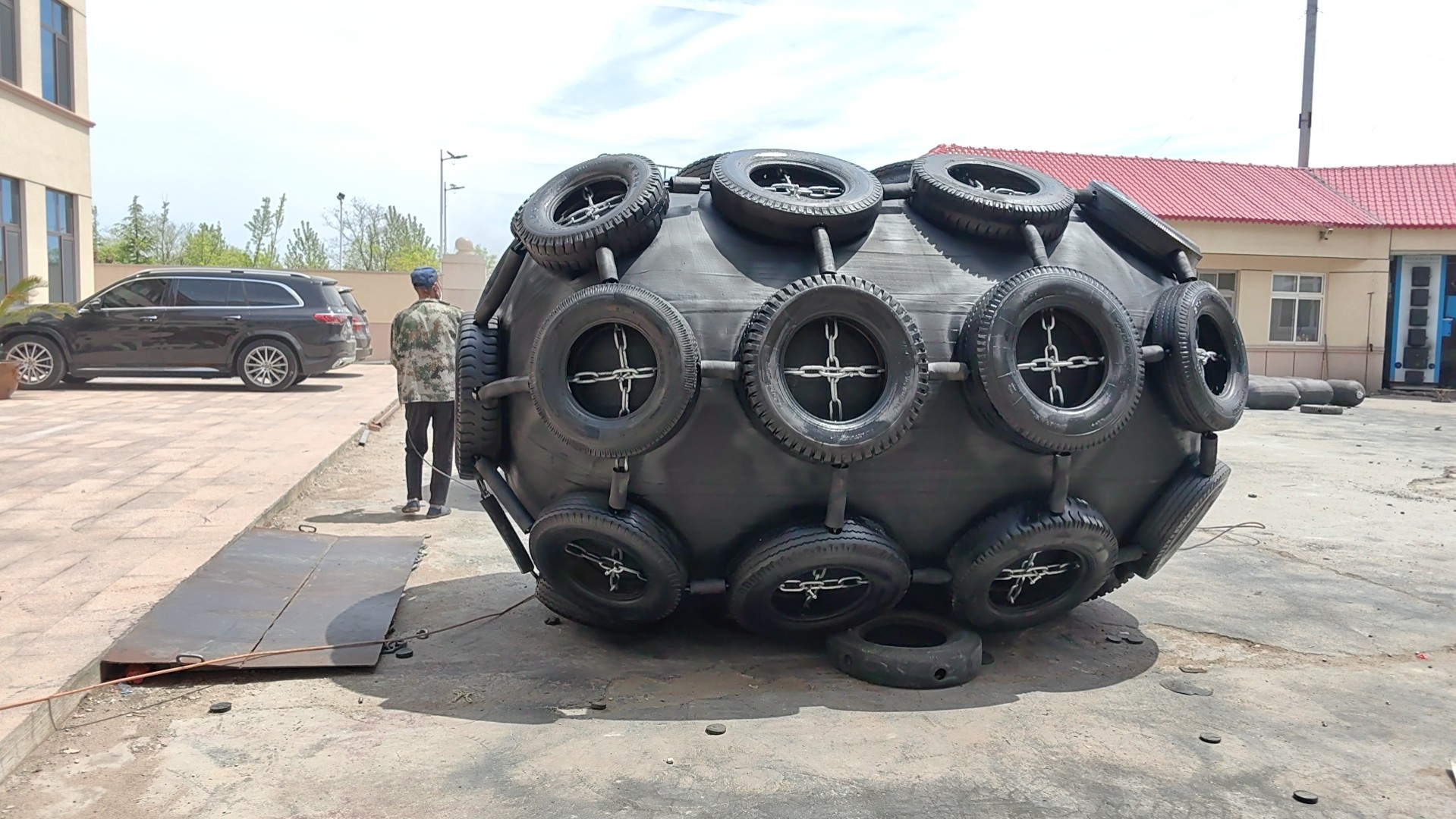 80KPa Highly Durable and Long Lasting Net Type Marine Rubber Fenders for Ship Berthing