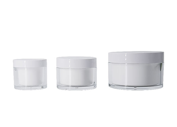 Refillable Plastic Cream Jar With Aluminum Foil Sealing Clear 50ml 100ml 200ml