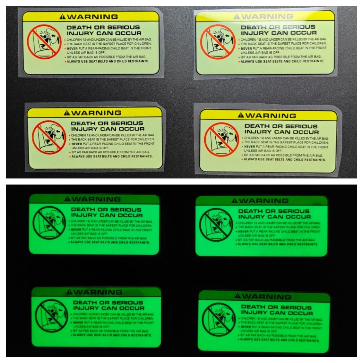 Clothes Hot Press Glow In The Dark Stickers Customizable