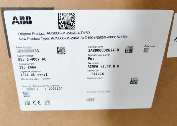 Buy cheap ACS880-01-246A-3+D150+L501+N5050 Frequency Inverter ACS880 Low Voltage AC Drives 132KW from wholesalers