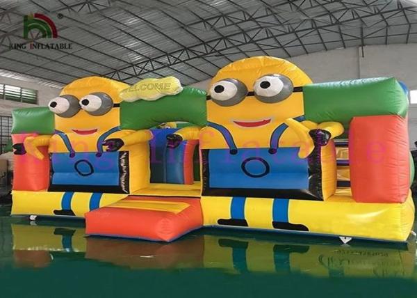 Buy cheap Colorful Minions Commercial Bounce Houses CE Digital Printing PVC Jumping Ground from wholesalers