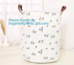 Large Foldable Waterproof Canvas Toy Storage Basket,manufacturer 100%cotton