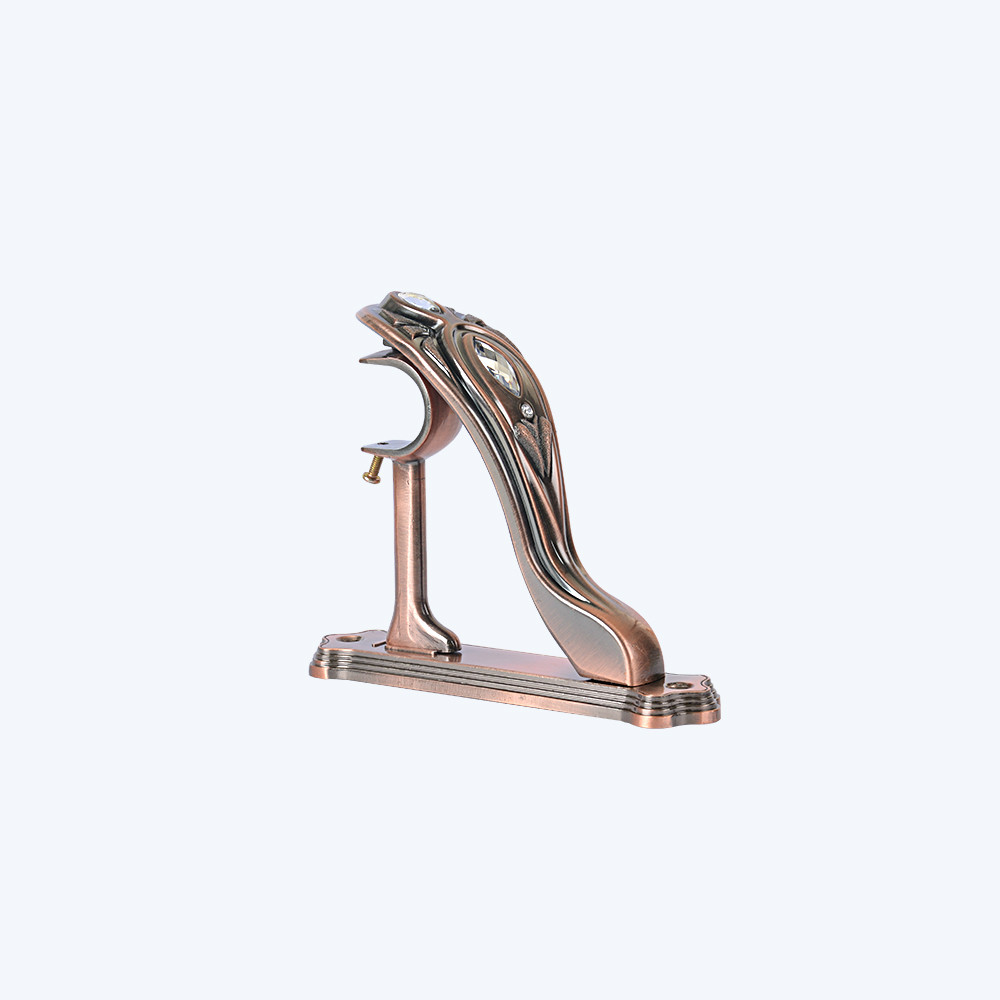 Engraved Pattern Pipe Curtain Rods Aluminum Alloy Curtain Holder For Window Decoration