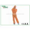 Buy cheap SMS Protective Orange Disposable Coveralls/Disposable Hazmat Suits For Laboratory/Factory from wholesalers