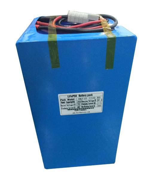 Buy cheap Customized 72V 20Ah LiFePO4 Battery Pack In Compact Size 320*170*155mm from wholesalers