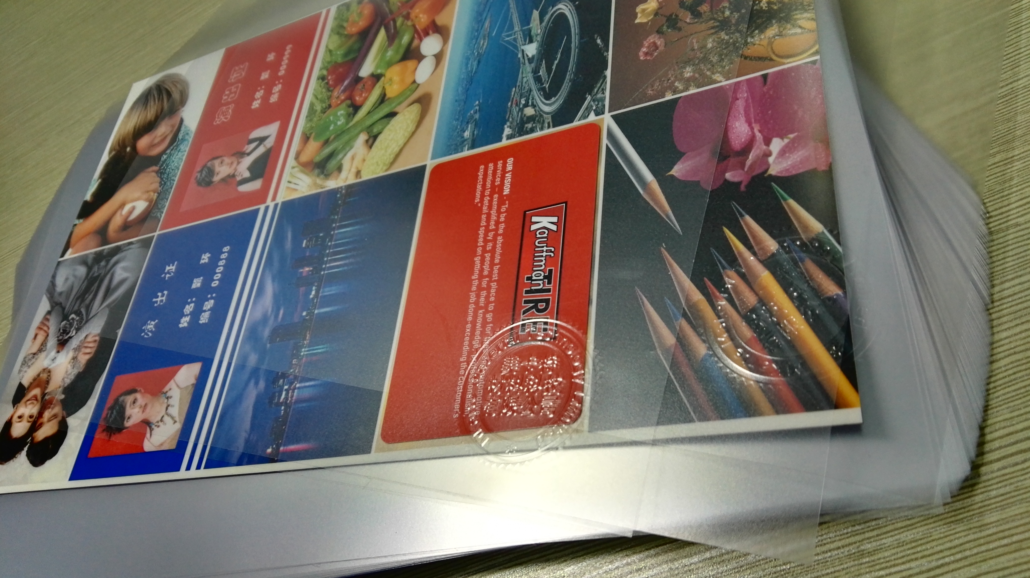 Transparent Glossy 1.0mm Bank Card PVC Coated Overlay