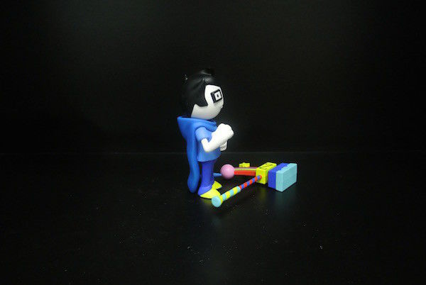 Glasses Boy Custom Action Figures Home Decoration With A Colourful Chopper