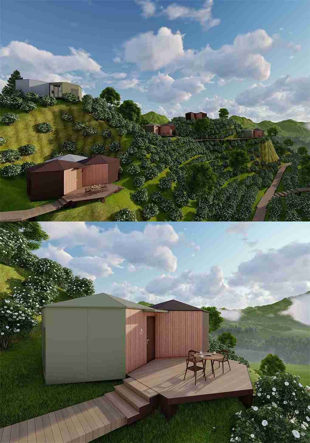Bright Prefabricated Luxury Villa House / Modern Modular Prefab Homes