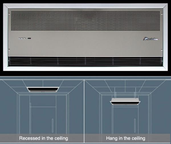 Buy cheap Stainless Steel Ceiling Wind Heated Commercial Air Thermal Curtain With Fan Cooling And Heating from wholesalers