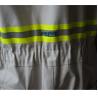 Buy cheap White Cotton Fr Reflective Coveralls / Protective Fire Retardant Jumpsuit from wholesalers