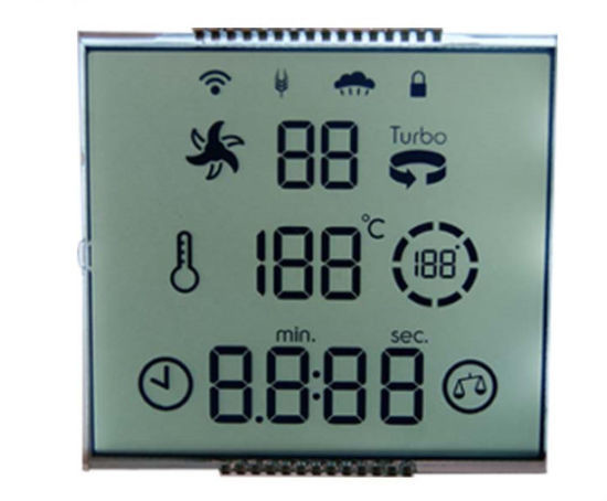 Low Power Consumption TN LCD Display Big Size Segment Module for Smart Thermostat