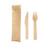 Buy cheap 2 In 1 Birch Disposable Wooden Spoons Forks Knife Cutlery Kit 6.3inch from wholesalers