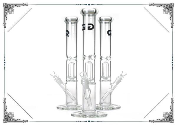 Buy cheap Grace Straight Tube Clear Glass Bong With Birdcage Perc Hookah For Smoking 15'' from wholesalers