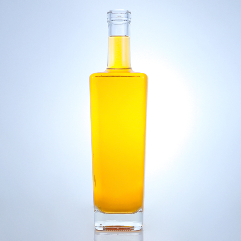 Base Material Glass High Neck Vodka Whisky Gin Rum Bottle 500ml 700ml 1000ml with Screw Top