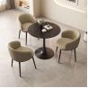 Buy cheap Customized Size Round Dining Table 4 Seater With Leather Chairs from wholesalers