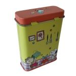 Personalized Food Grade Nuts Tin Candy Box With Hinged Lid For Nuts Packaging