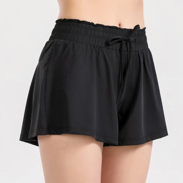 Buy cheap Oem Factory Manufacturer Custom Logo High-Waist Loose Shorts Women Breathable Running Mesh Training Fitness Shorts from wholesalers