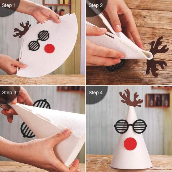 Buy cheap Handmade Felt Christmas Tree Ornaments , Christmas Gift Hat With Antlers from wholesalers