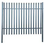 Height 1500mm D Section Palisade Fencing Pales PVC Coated