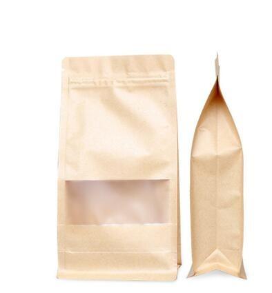 Buy cheap Custom Made Candy/Sugar k Packaging Food Grade Brown Square Bottom Water Resistant Paper Bag from wholesalers