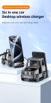 Cool Car Shaped Gray Color Wireless Charger Fast Charging For IPhone Airpods