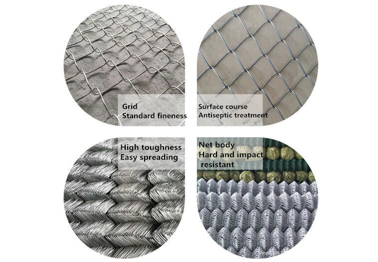 Hot Dipped Galvanized 8FT Diamond Chain Link Fence Environmental Friendly